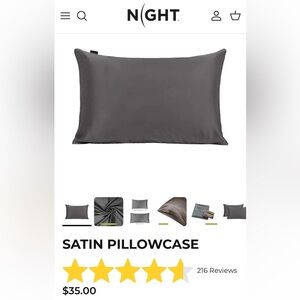 Satin Beauty Pillowcase - Gray